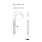 Hak plastikowy pojedynczy FI 14/20 L-77 (50 szt.) TIA F-693150