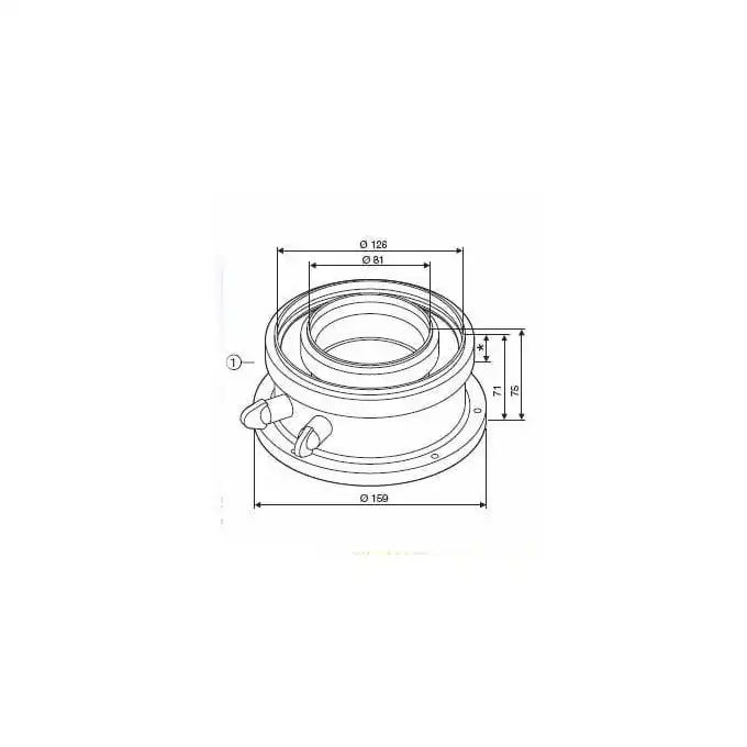 Adapter koncentryczny kotła powietrzno-spalinowy JUNKERS 7738112714