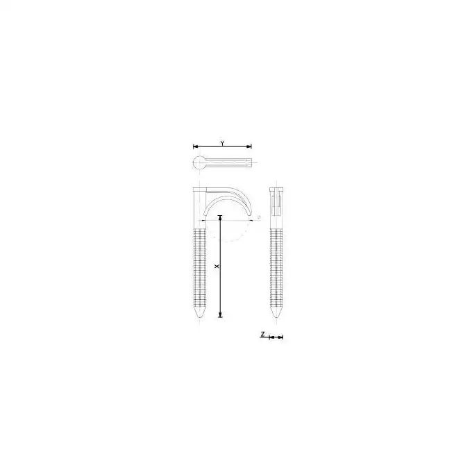 Hak plastikowy pojedynczy FI 14/25 L-100 (50 szt.) TIA F-693167