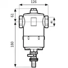 Separator zanieczyszczeń FAR 215, z magnesem i zaworem spustowym, przyłącza Rp2'' AFRISO 7772150