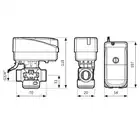 3-drogowy zawór strefowy AZV 642 DN15, G3/4&quot;, Kvs 8 m3/h AFRISO 1664200