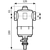 Separator zanieczyszczeń FAR 215, z magnesem i zaworem spustowym, przyłącza Rp2'' AFRISO 7772150