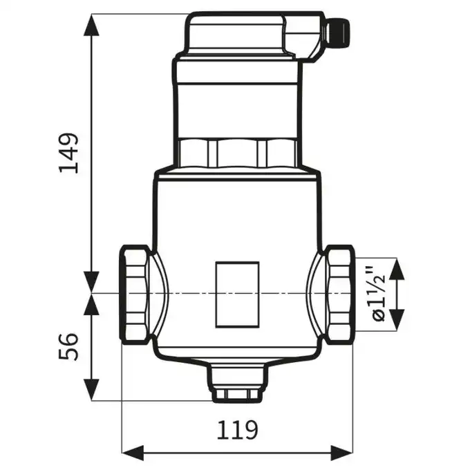 Separator powietrza FAR 314, z odpowietrznikiem automatycznym, przyłącza Rp1 1/2&quot; AFRISO 7773140