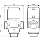 Termostatyczny zawór mieszający ATM 343, DN15, G3/4&quot;, 35÷60°C, Kvs 1,6 m3/h AFRISO 1234310