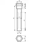 Tuleja zanurzeniowa fi 15 x 16 mm, L 100 mm, 1/2&quot; NPT AFRISO 555034