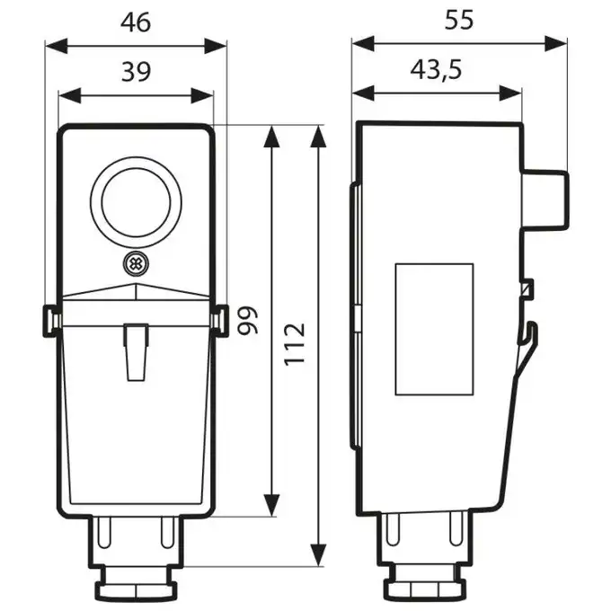 Termostat przylgowy BRC, 20÷90°C, nastawa zewnętrzna AFRISO 6740100