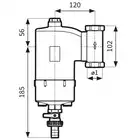 Separator zanieczyszczeń FAR 202, chromowany, z magnesem i zaworem spustowym, ruchome przyłącza Rp1'' AFRISO 7772020