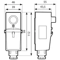 Termostat przylgowy BRC, 20÷90°C, nastawa zewnętrzna AFRISO 6740100