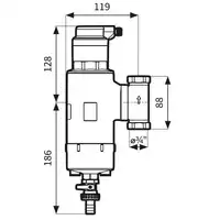 Separator powietrza i zanieczyszczeń FAR 321 ruchome przyłącza Rp3/4'' AFRISO 7773210