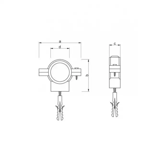 Obejma PLAST. do rur kanal. 50 HYDROLAND OBP.050