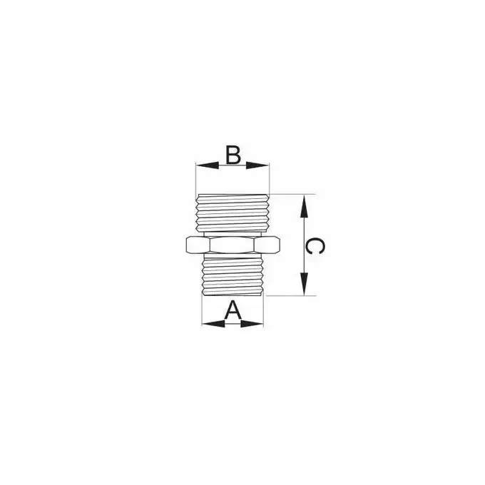 Nypel redukcyjny chrom 3/4&quot; x 1/2&quot; HYDROLAND CH.NR.20-15