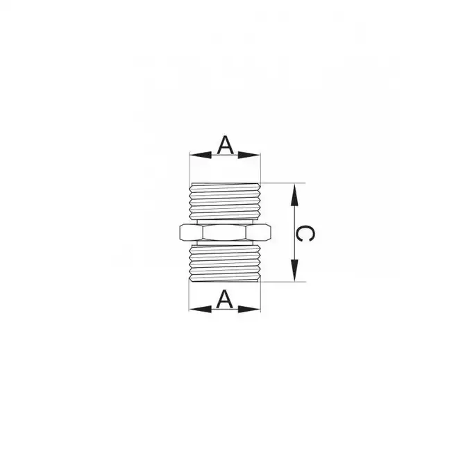 Nypel chrom 1/2&quot; HYDROLAND CH.N.15