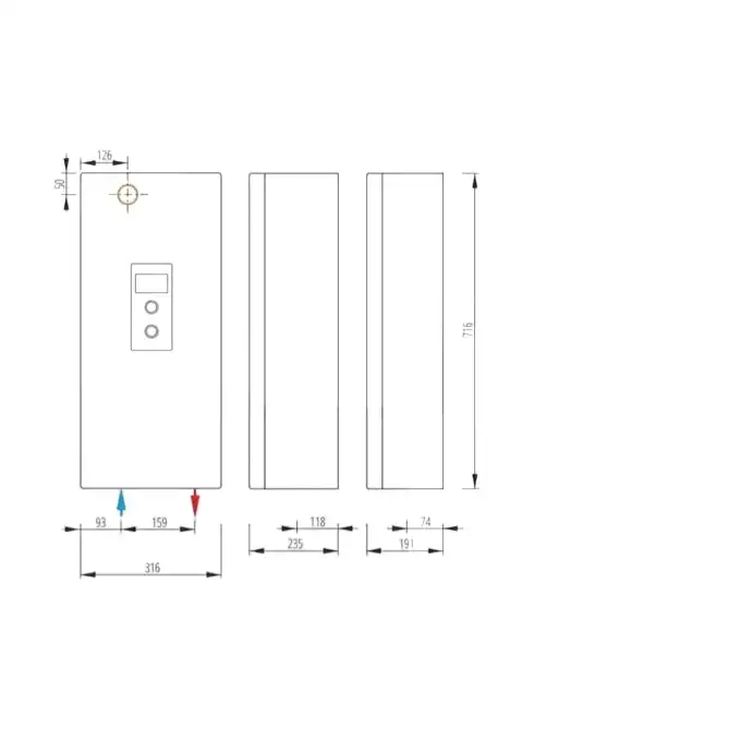 Elektryczny kocioł centralnego ogrzewania EKCO MN3 12/16/20/24 kW / 400V 3N~ KOSPEL EKCO.MN3-12/16/20/24.PL