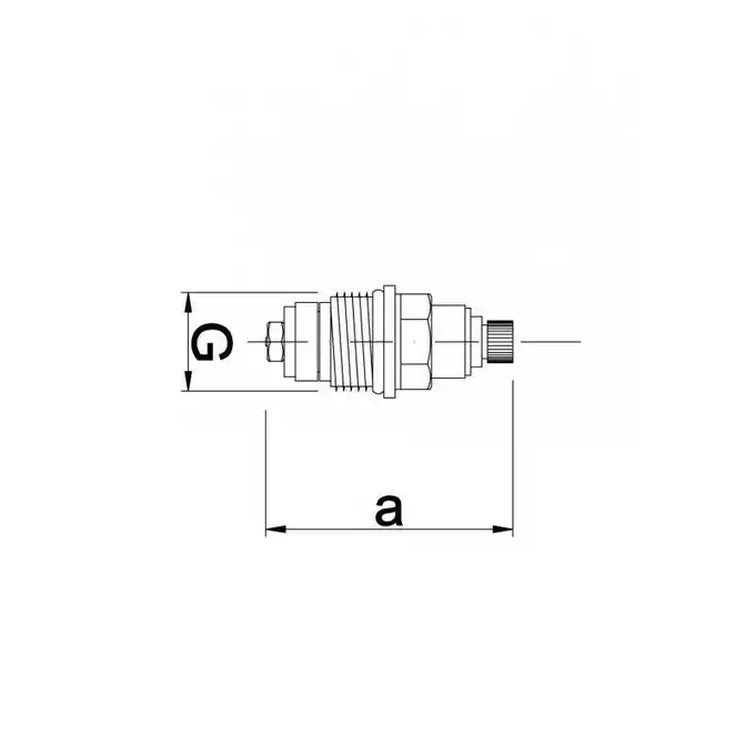 Głowica suwakowa 3/8&quot; z otworem HYDROLAND G-F10