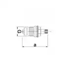 Głowica do baterii 1/2&quot;&quot; z otworem HYDROLAND G-F15