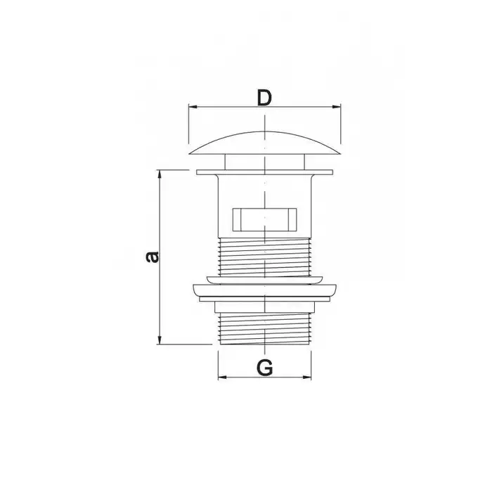 Korek spustowy klik-klak duży 5/4&quot; HYDROLAND K.KKD