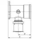 Kolano ścienne mosiężne z uszami GW Press - 20 Rp3/4&quot; L = 54 mm KAN-therm 1009285032