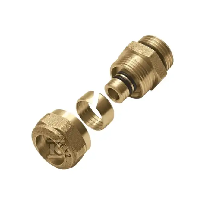 Złączka mosiężna skręcana GZ do rur wielowarstwowych - 16 G1/2&quot; KAN-therm 1010045000