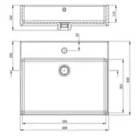 Umywalka TEMISTO biała stawiana na blat 600x500 mm DEANTE CDT_6U6S