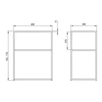 Konsola łazienkowa CORREO stojąca 600x400 mm DEANTE CKC_N60A