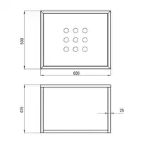 Konsola łazienkowa wisząca 600x500 mm DEANTE CSW_X60A