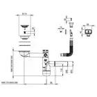 Zlewozmywak stal podblatowy EGERIA satyna 1-komorowy B/O 380x440x200 3,5&quot; + osprzęt SPACE SAVER DEANTE ZPE_010A