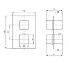 Element zewnętrzny do BOX-A termostatycznego BXY_X44T nero DEANTE BXY_NEAT