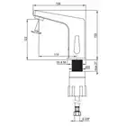 Bateria chrom sensorowa umywalkowa stojąca z regulacją temperatury w korpusie, zasilacz 230 / 6V DEANTE BCH_029V