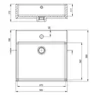 Umywalka TEMISTO biała stawiana na blat 500x500 mm + konsola wisząca DEANTE CDTW6U5S