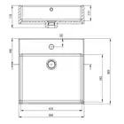 Umywalka TEMISTO biała stawiana na blat, 500x500 mm DEANTE CDT_6U5S