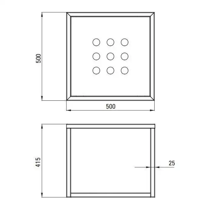 Umywalka TEMISTO biała stawiana na blat 500x500 mm + konsola wisząca DEANTE CDTW6U5S