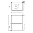 Umywalka TEMISTO biała stawiana na blat 500x400 mm + konsola stojąca DEANTE CDTS6U4S