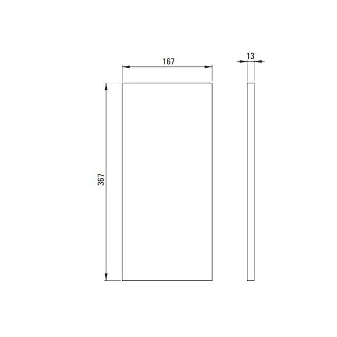 Półka CORREO biała 367x167 mm bianco LUX DEANTE CBL_A20B