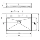 Umywalka CORREO nero stawiana na blat 600x400 mm DEANTE CQR_NU6S