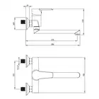 Bateria CORIO chrom zlewozmywakowa ścienna DEANTE BFC_080M