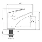 Bateria chrom umywalkowa stojąca, do wody zimnej lub zmieszanej DEANTE BEZ_020L