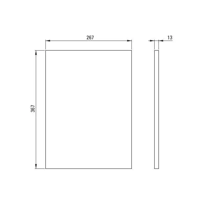 Półka CORREO biała 367x267 mm bianco LUX DEANTE CBL_A30B