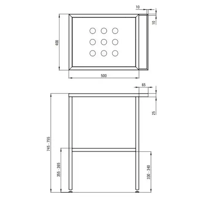 Konsola łazienkowa stojąca 565x400 mm DEANTE CST_X50B