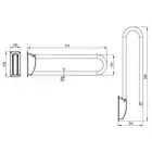 VITAL Uchwyt stalowy przyścienny składany 760 mm DEANTE NIV_041D