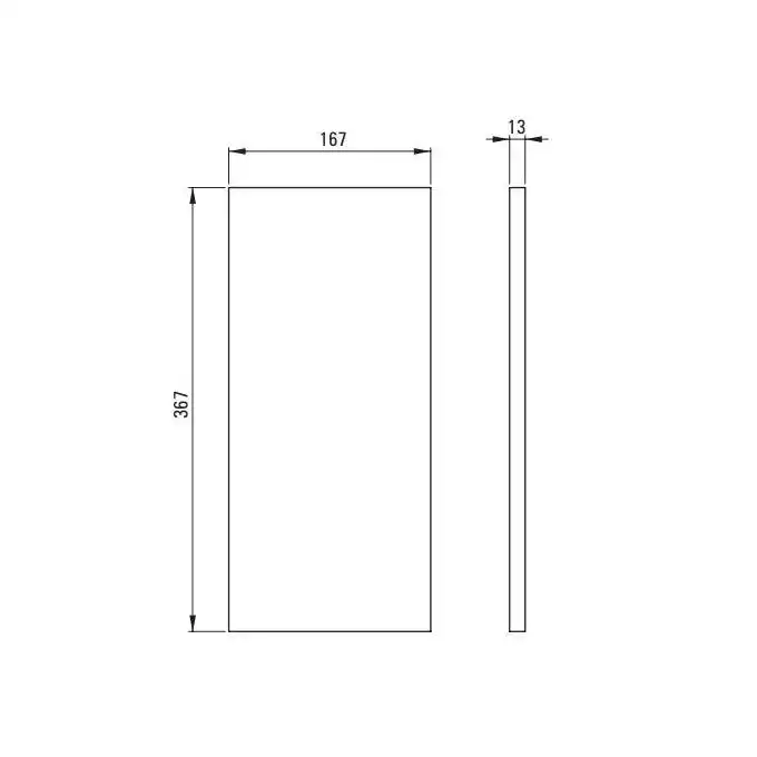 Półka CORREO szara 367x167 mm CEMENTO VESUVIO DEANTE CBL_S20B