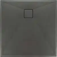 Brodzik CORREO kwadratowy antracyt/titanium granitowy 90x90 cm DEANTE KQR_T41B