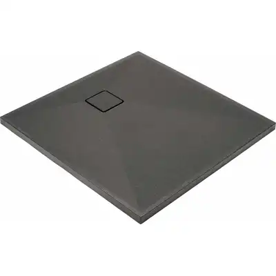 Brodzik CORREO kwadratowy antracyt/titanium granitowy 90x90 cm DEANTE KQR_T41B