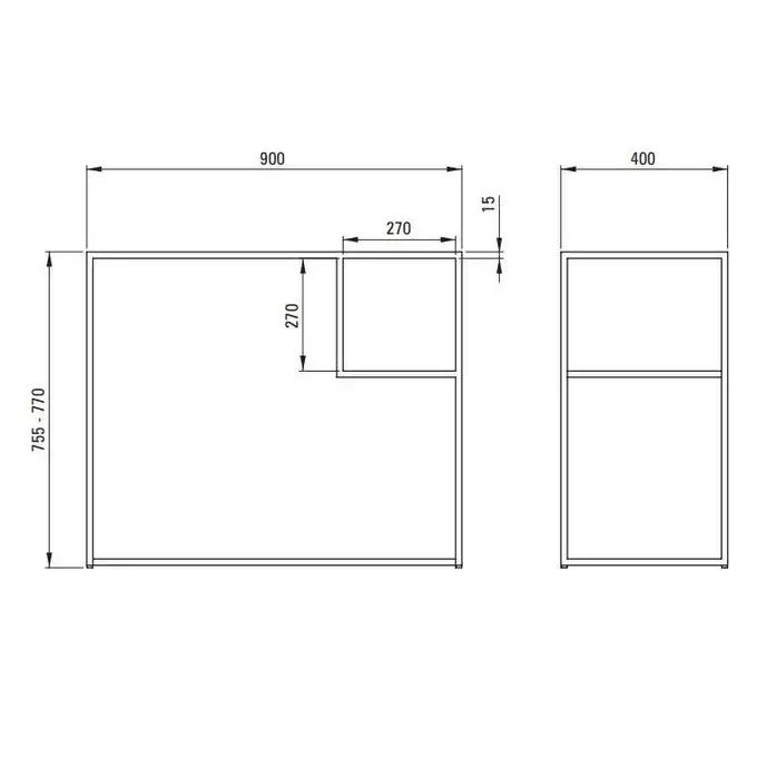 Konsola łazienkowa CORREO stojąca 900x400 mm DEANTE CKC_N90A