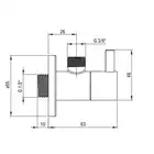 Zawór kątowy ozdobny z głowicą ceramiczną okrągły z filtrem 1/2&quot; - 3/8&quot; DEANTE VFA_B62R