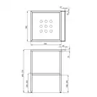 Umywalka TEMISTO biała stawiana na blat 500x500 mm + konsola stojąca DEANTE CDTS6U5S