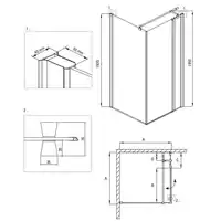 Kabina CUBIC kwadratowa szkło transparentne z powłoką profil chrom 90x90 cm DEANTE KTI_043P