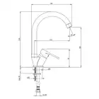 Bateria CHABER chrom zlewozmywakowa z wylewką &quot;U&quot; DEANTE BGC_062M