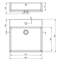 Umywalka TEMISTO biała stawiana na blat, 500x500 mm DEANTE CDT_6U5S