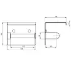 ROUND Uchwyt na papier z półką, SCIENNY, nero DEANTE ADR_N221