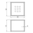 Umywalka TEMISTO biała stawiana na blat 500x500 mm + konsola wisząca DEANTE CDTW6U5S